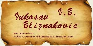 Vukosav Bliznaković vizit kartica